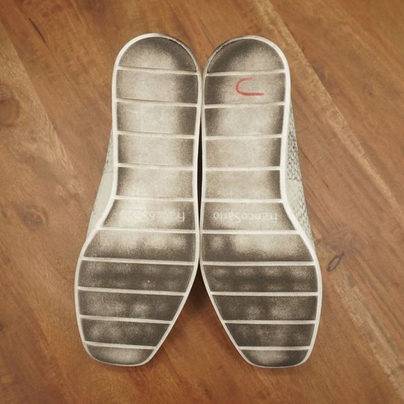 Franco Sarto Womens Boston Faux Leather Snake Loafers Size 7 M Gray White - Picture 11 of 12